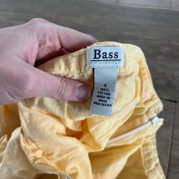 100% Cotton Yellow Floral Pleated Skirt - Picture 8 of 8